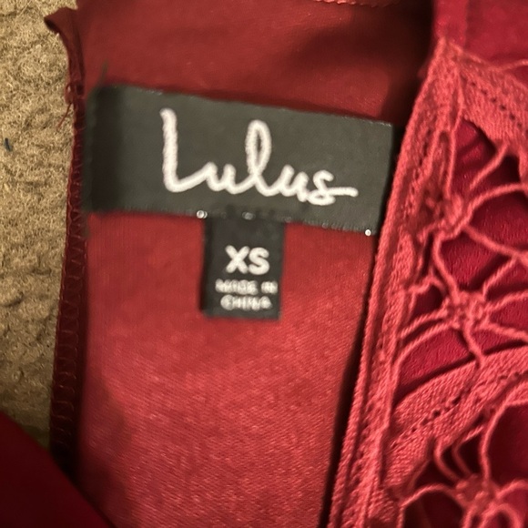 Lulus Red Dress Lace Detail XS - Picture 3 of 3